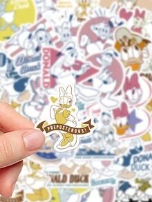 50pcs Official Donald Duck Stickers Waterproof Decorative  Stickers For Water Cup Refrigerator Book Luggage Table Helmet Skateboard Camera Guitar Laptop - Multicolor - View 4
