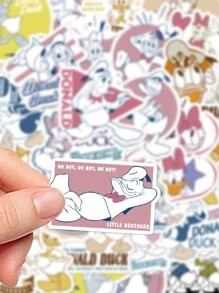 50pcs Official Donald Duck Stickers Waterproof Decorative  Stickers For Water Cup Refrigerator Book Luggage Table Helmet Skateboard Camera Guitar Laptop - Multicolor - View 5