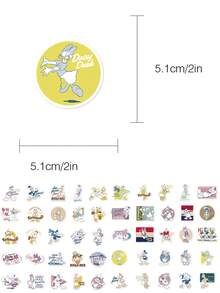 50pcs Official Donald Duck Stickers Waterproof Decorative  Stickers For Water Cup Refrigerator Book Luggage Table Helmet Skateboard Camera Guitar Laptop - Multicolor - View 3