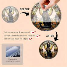 1pc Mèo Buster Ai Cập 2D Acrylic phẳng Suncatcher, Chủ đề động vật Trang trí treo tường trong nhà phòng khách, Tuyệt vời cho nhà, vườn, trang trí tiệc ngày lễ, Quà tặng hoàn hảo cho bạn bè và sinh nhật., Trang trí nhà cửa, Trang trí phòng, Trang trí tường - Nhiều màu - Xem 6