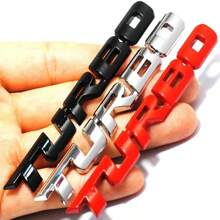 TURBO 金屬汽車貼紙徽章，背膠汽車貼紙徽章，有銀色/黑色/紅色可選 - 均碼 - 查看 1