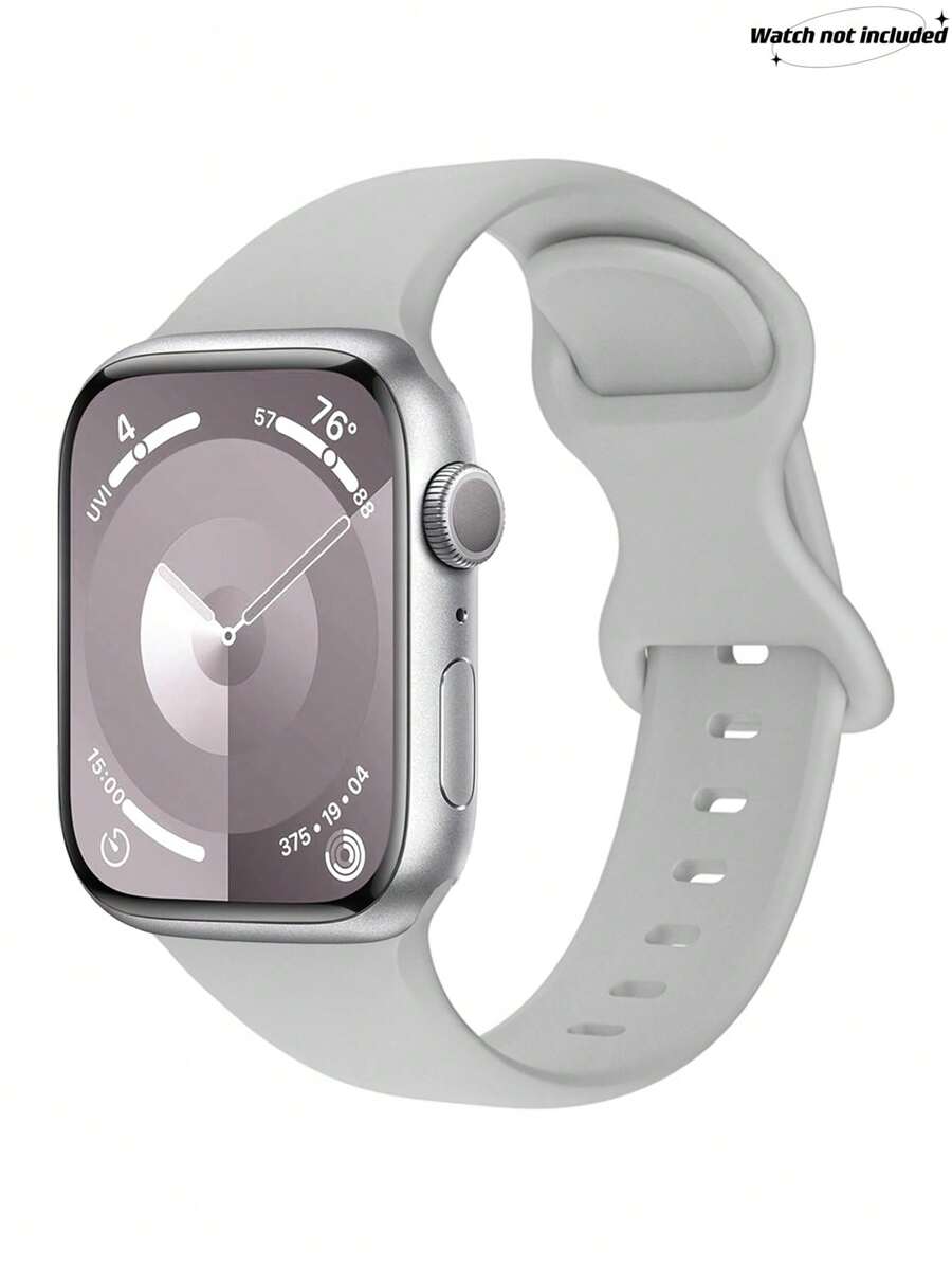 1条可爱休闲柔软硅胶运动表带，蝴蝶扣，舒适可调节防水腕带，兼容 38/40/41/42/44/45/46/49mm，兼容 Series Ultra/SE/11/10/9/8/7/6/5/4/3/2/1，智能手表配件