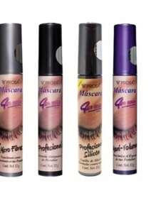 6 Kit 4 Rimel Prosa 4 en 1 Mascara Pestañas Prosa Maxi Volumen Profesional Silicon Rutina Perfecta Máximo Volumen Alarga A prueba de Agua 24 PIEZAS - Negro - Ver 1