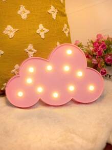 1 pieza Luz nocturna LED con forma de nube blanca, decoración de nube, luz decorativa frontal para la cama de los niños, regalo de cumpleaños para niños, luz de ambiente de decoración interior - Amarillo - Ver 7