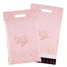 100 Pcs Pink Star Poly Mailers With Handles, 10x13 Inches Packaging Bags With Self Sealing Strips, Durable Mailing Bags For Boutique, Cosmetics, And Clothing - Pink - View 4