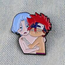 1pc Infinite Skateboard Brooch Two Dimensional Anime Accessories, Enamel Metal Badge- Durable Alloy Humor Pin - One-Of-A-Kind Fashion Accessory For Unforgettable Style - Multicolor - View 1