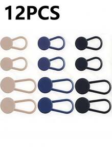Set de 12/2 piezas Extensor elástico de goma para cintura de pantalones - Estirador de cintura de pantalón con botón ajustable