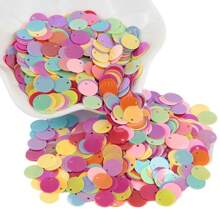 Paillettes Sequins 10mm Lớn Dẹt Tròn Cạnh Lỗ Sequin Lỏng Cho Thủ Công Khiêu Vũ Trang Sức Mặt Dây Chuyền Trang Trí Đám Cưới Phụ Kiện May Vá 20g 500 cái - Nhiều màu - Xem 29