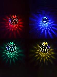 1入組LED摩洛哥球閃光，太陽能串燈，太陽能供電，花園庭院路徑裝飾，派對用品，節慶裝飾心情燈 - 彩色 - 查看 8