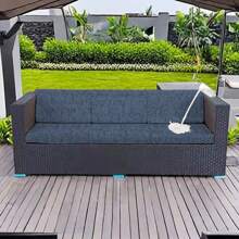 1pc Printed Waterproof Elastic Sofa Cushion Cover, Outdoor Sofa Cushion Replacement Cover, Flexible Chair Cushion Cover, Porch Furniture Protection Cover