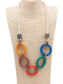 MARLIWOO 1入精美波西米亞風珠寶項鍊，時尚奢華設計女士珠寶飾品