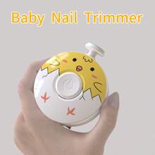 1 节 AAA 电池电动婴儿指甲磨床，开壳小鸡，电动指甲修剪器，新生儿指甲钳套装，带 6 个磨头，圆形手持式人体工学电动美甲套装，MQ-800，适用于婴儿、幼儿、儿童和成人指甲 - Chick Out of Shell - 查看 2