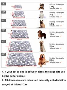 1pc Star Print Pet Bed Mat Moisture-Proof Pad, Cat/Dog Blanket, Pet Cushion For Sleeping - Multicolor - View 3