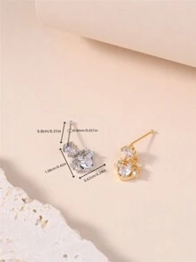 KARYOKO 1 chiếc khuyên mũi hình trái tim CZ đính xương mũi cho phụ nữ, bé gái, đồ trang sức xỏ khuyên mũi dễ thương, đồ trang sức cho ngày lễ tình nhân, mẹ, mẹ, ngày của mẹ, quà tặng - mũi nhọn - Xem 3