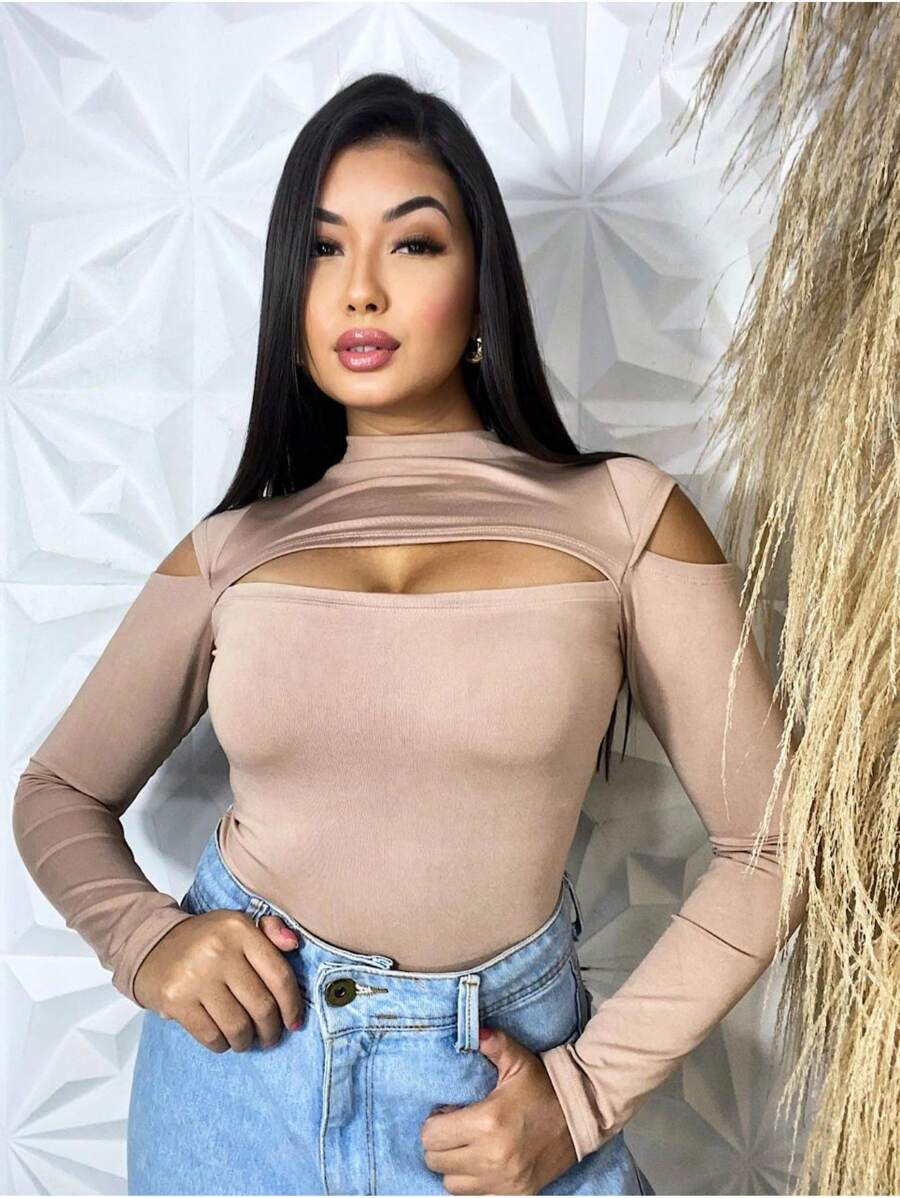Women Bodysuits - 米色 - 查看 1