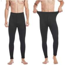 Men Thermal Underwear Bottoms - 黑色 - 查看 6