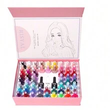 RISYAL 63件修指甲凝膠套裝，含60種顏色指甲油和3套實用凝膠，適用於全年各種指甲沙龍的指甲設計 - 彩色 - 查看 7