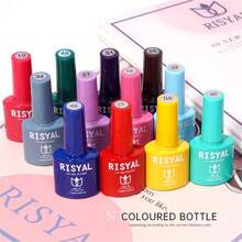 RISYAL 63件修指甲凝膠套裝，含60種顏色指甲油和3套實用凝膠，適用於全年各種指甲沙龍的指甲設計 - 彩色 - 查看 5