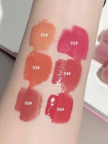 1 Son Bóng Như Gương Doudou Môi Lâu Trôi, Làm Sáng Trắng Tự Nhiên, Dưỡng Ẩm Và Màu Môi Đa Năng - Hoa hồng đỏ - Xem 4