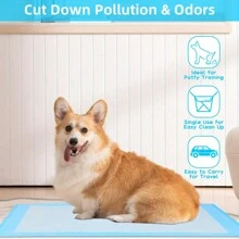 100/50/20PCS Premium Disposable Training Pads, Extra Large 13''X18'' Puppy Pee Pads, Super Absorbent & Leak-Proof, Odor Control, In - Training Pad For Dogs, Puppies, Doggie - Blue - View 6