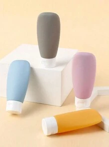 4 件旅行分配瓶，60 毫升可再填充化妆品容器 - 防漏，可挤压瓶，用于洗发水、护发素、乳液和沐浴露、旅行必需品旅行必需品、海滩旅行组织者、暑假返校学校用品假日露营假日必需品配件迷你女士香水男士香水旅行配件旅行必备品学校配件东西返校用品