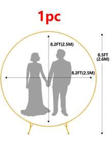 US STOCK 112pc 6.56 Ft Round Golden Metal Balloon Arch Kit Decoration, Large Size Flower Balloon Arch For Wedding Graduation Birthday Party Supplies Decorations - Gold - View 3