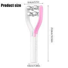 V Face Roller Face Massager Thin Face Artifact Lift Rod Plastic Double Wave Wheel Beauty Instrument - Pink - View 6