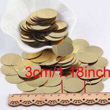 Większe okrągłe cekiny 30 mm PVC płaskie okrągłe cekiny 3 cm Hologram laserowe kolory konfetti Lentejuelas do rękodzieła taniec brzucha odzież akcesoria ślubne 20 g 60 szt.