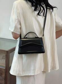 Bolso de mano minimalista, nueva moda clásica 2025, bolso de hombro de unicolor para ir al trabajo