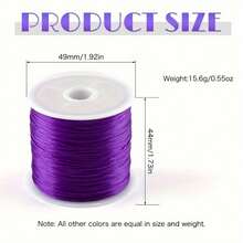 Dây pha lê đàn hồi dẹt 0,8mm/cuộn màu trắng, đen, đỏ, khoảng 10m/cái, phụ kiện làm vòng tay và vòng cổ trang sức tự làm - một cái túi - Xem 5