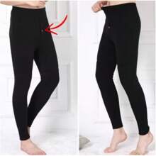 Men Thermal Underwear Bottoms - 黑色 - 查看 8