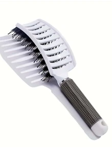 1 pieza Cepillo hueco curvo para cabello esponjoso seco y húmedo - Peine de masaje del cuero cabelludo para hombres y mujeres, herramientas de peluquería y peinado para salón, accesorios para el cabello, cepillos, peines, productos y accesorios para el cabello para barbería, salón de belleza, artículos esenciales de viaje, regreso a la escuela, artículos esenciales de viaje y vacaciones, accesorios para el cabello para mujeres, cepillo, cepillos para el cabello, cepillo de borde, cepillo para el cabello, peine, peine para el cabello, cepillo desenredante, cepillo de bola, mini cepillo para el cabello, juego de cepillos para el cabello, peine de madera, peine, cepillo para el cabello hacia atrás, cepillo para el cabello, cepillo de borde, cepillo para el cabello, peine para el cabello, juego de cepillos para el cabello, peine para el cabello, mini cepillo para el cabello, cepillo desenredante, productos para el cabello, herramientas para el cabello, cosas para el cabello, cuidado del ca - Multicolor - Ver 3