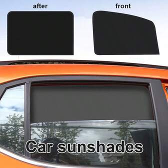 Magnetic Car Sunshade Curtain With Strong Magnetic Adsorption, Single-Layer Mesh Fabric With Thickened Encryption Grid Material, Sunscreen And Breathable Curtain