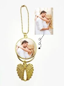 1入個性化歐美風格圓形天使翅膀車用掛飾