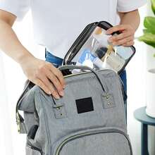 1 pieza Bolsa de aseo transparente negra con cremallera, bolsa de cosméticos de viaje de PVC con asas, bolsa de maquillaje para hombres y mujeres, bolsa de viaje de un cuarto de galón conforme a la aerolínea, artículos esenciales de verano para playa, vacaciones, escuela, útiles escolares, artículos esenciales para dormitorio - Negro - Ver 3