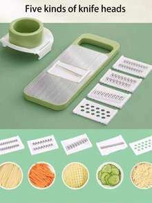 1pc Multi-Functional Kitchen Vegetable Cutter For Dicing And Potatoes Slicing, Stainless Steel Hand Guard Slicer And Shredder, Wholesale,Vegetable Fruit Tools,Kitchen Items,Cutter,Food,Salad,Decor,Storage,Party,Birthday,Camping,Summer Beach. - Multicolor - View 8