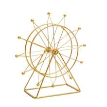 1入組北歐風格鐵質摩天輪裝飾，創意辦公桌擺件，適用於客廳，辦公室，電視櫃或酒櫃 - 彩色 - 查看 4