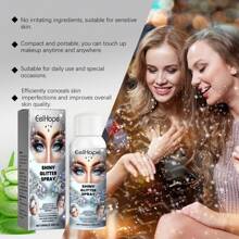 Shiny Glitter Spray For Hair And Body, Ideal For Parties And Festivals - White - View 7