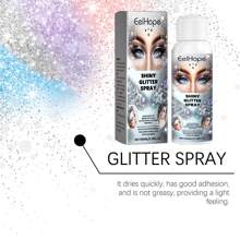 Shiny Glitter Spray For Hair And Body, Ideal For Parties And Festivals - White - View 5