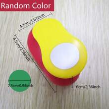 1个随机颜色 8/16/25/38/50mm 圆形打孔器，DIY圆形压花打孔器，剪贴簿打孔器，纸张切割打孔器，圆形孔切割器，返校季