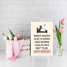 1pc Funny Naughty Birthday Card For Him - Personalized Birthday Greeting Card For Boyfriend Or Husband With Envelope - Red - View 4