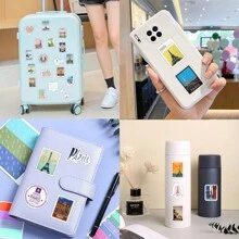 60 PIEZAS Pegatinas de viaje a París Pegatinas de vinilo estéticas para scrapbooking, diario, portátil, parachoques, monopatín, botella de agua, computadora, teléfono, dibujos animados, casco, pegatinas y calcomanías de automóviles Regreso a la escuela Suministros de scrapbooking Pegatinas divertidas Pegatinas para portátil Pegatinas para teléfono Kindle papelería manualidades libro de sticker estikers - Multicolor - Ver 6