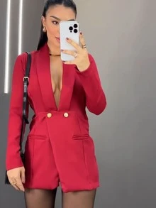 Women Jumpsuits - Rojo - Ver 3