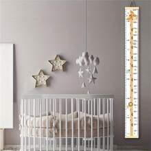 1 Pc Growth Height Chart (7.9 X79 Inch), Giraffe Fabric Height Chart For Height Measurement Wall Hanging Ruler Room Decoration, Wall Art - Multicolor - View 5