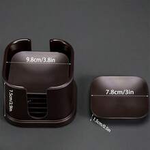 1套/6入組日式功夫茶杯杯墊，創意木質裝飾防滑杯墊，茶具配件