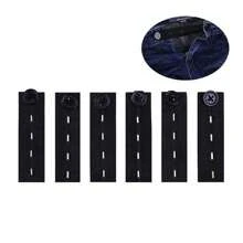 2pcs/5pcs Black Interlocking Tape Waistband Extender Buttons For Jeans And Pants - No Sew Instant Adjustable Extender For Men And Women - Black - View 8