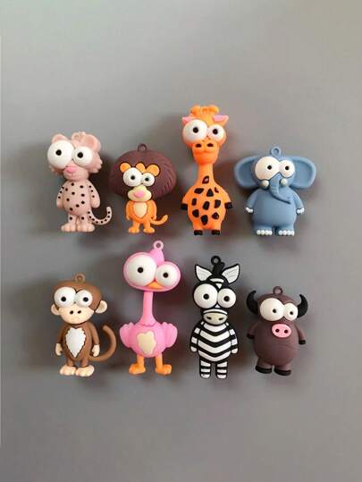 8pcs/1pc Refrigerator Magnets, Cartoon Fridge Magnets, Cute Decorative Magnets, Personalized Fridge Magnet For Kitchen Office Whiteboard Locker Cabinet And Dishwasher, Kitchen Decoration, Home Decoration, Mother's Day Gifts(Due To Handmade Production, The Product May Have Defects)