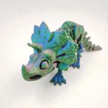 Modelo de Triceratops esqueleto impreso en 3D con múltiples articulaciones, linda decoración de escritorio de animal - multicolor - Ver 1