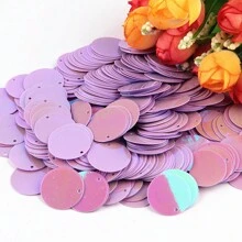 20g 180pcs Paillettes 2cm Round Sequins Side Hole Loose Sequin 20mm Mix Color For Jewelry Making Diy Sewing Garment Craft Wedding Dress Decor