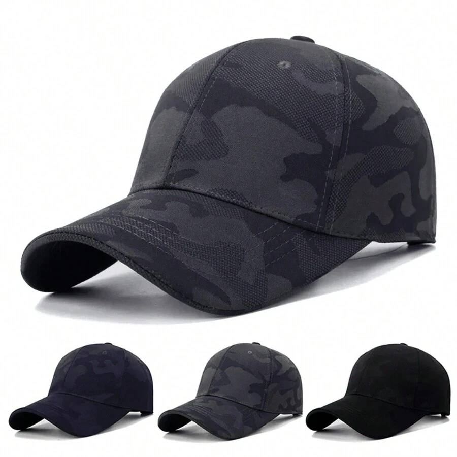 1pc Men's Adjustable Camouflage Print Baseball Cap, Outdoor Sports, Sun Protection, Casual, For Spring Autumn Travel, Beach Party Halloween - Multicolor - View 1